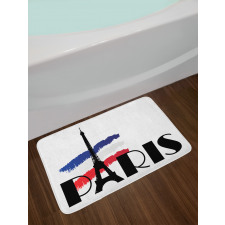 Paris Eiffel Tower Image Bath Mat