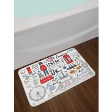 London Double Decker Bus Bath Mat