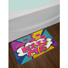 Word Bubble Pop Art Style Bath Mat