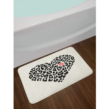 Blue Cartoon Fishes Heart Bath Mat