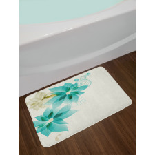 Vintage Floral Elements Bath Mat