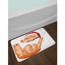 Rocker Santa Claus Bath Mat