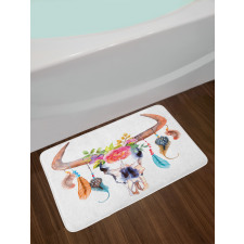 Bull Skull Bath Mat