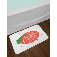 Soft Fruit Quirky Words Bath Mat