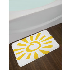 Doodle Sun Burst Summer Bath Mat