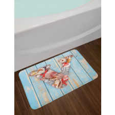 Nautical ABC Theme V Bath Mat