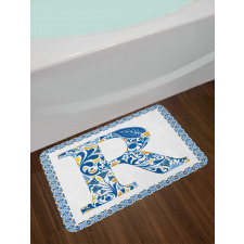 Curly Blossoms Vintage Bath Mat