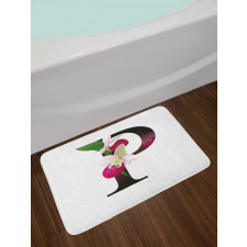 Lady Slipper Flower Bath Mat