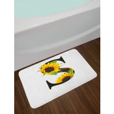 Sunflower Art Design Bath Mat