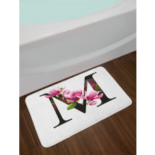 M with Magnolia Floral Bath Mat