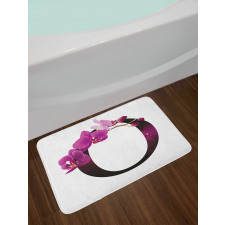 O Alphabet and Orchid Bath Mat