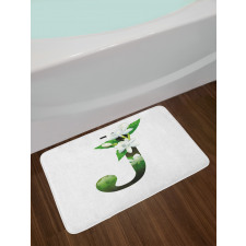 Abstract Jasmine and J Bath Mat