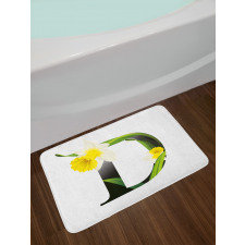 D Silhouette Daffodils Bath Mat