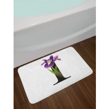 Iris Flowers Capital I Bath Mat
