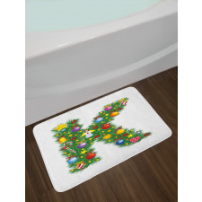 Tree Font Xmas Bath Mat