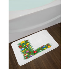 Pine Tree Majuscule L Bath Mat