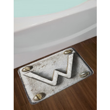 Uppercase W Industrial Bath Mat