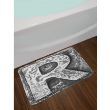 Iron Tones Uppercase R Bath Mat