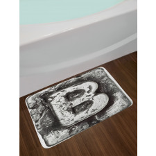 Aged B Cracks Effect Bath Mat