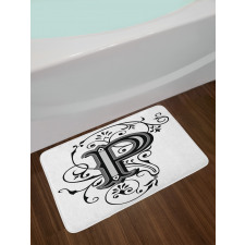 Floral Essence Initial Bath Mat