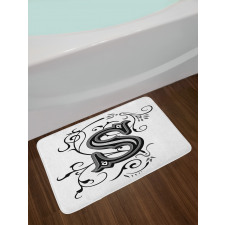 Monochrome Uppercase S Bath Mat