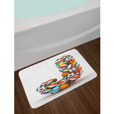 Sporting Theme J Bath Mat