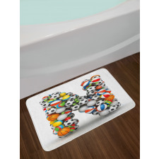 Various Balls Capital Bath Mat