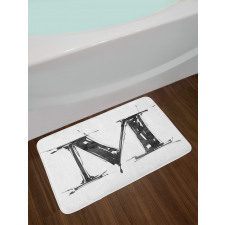 Stencil Art Style Funk Bath Mat