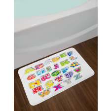 Alphabet Set Colorful Bath Mat