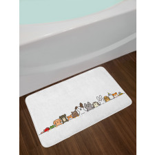 Domestic Pets Funny Bath Mat