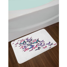 Many Butterflies Bath Mat