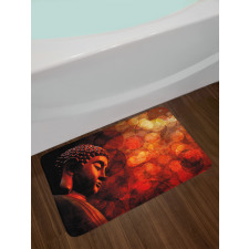 Eastern Ancient Asian Figure Bath Mat