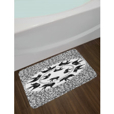 Monchrome Animal Floral Bath Mat
