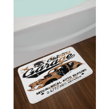 Old Garage Auto Repair Bath Mat