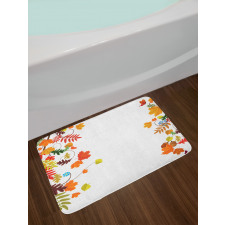 Maple Aspen Leaf Frame Bath Mat