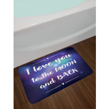 Outer Space Phrase Bath Mat