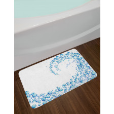 Water Droplets Bubbles Bath Mat