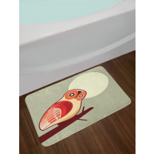 Full Moon Night Animal Bath Mat