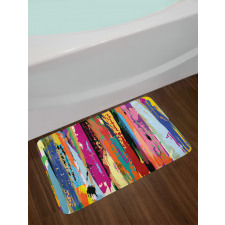 Vibrant Rainbow Design Bath Mat