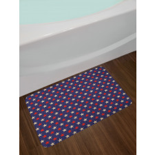 Vintage Patriotic Colors Bath Mat