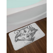 Detailed Sketch Canine Bath Mat