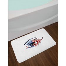 USA Flag Female Eye Bath Mat