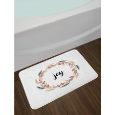 Wreaths Vintage Design Bath Mat