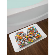 Alphabet Sports Balls Bath Mat