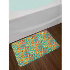 Comic Fun Faces Bath Mat