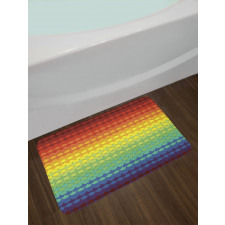 Colorful Rainbow Scale Bath Mat