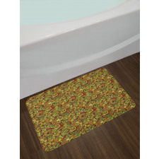 Cartoon Style Mexico Bath Mat