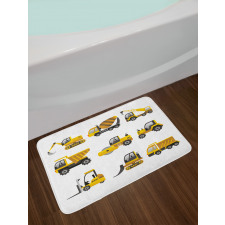 Big Vehicles Art Bath Mat