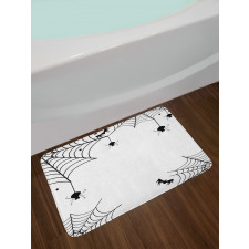 Spiders Bats Cobweb Bath Mat