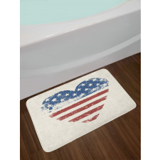Patriotic Flag USA Bath Mat
